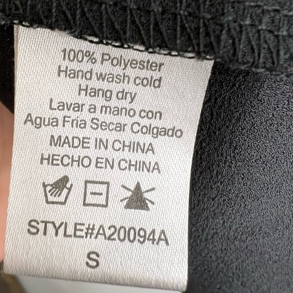 Paper Crane top. Zip detail in back. Size small. High low style. Black. - Picture 4 of 4